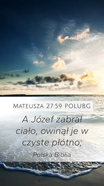 Mateusza 27:59 POLUBG Bible Verse Image