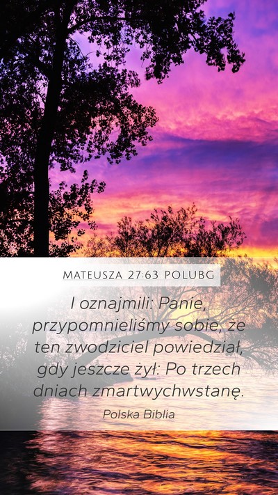 Mateusza 27:63 POLUBG Bible Verse Image