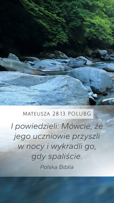 Mateusza 28:13 POLUBG Bible Verse Image