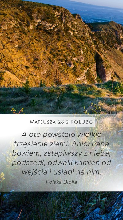 Mateusza 28:2 POLUBG Bible Verse Image
