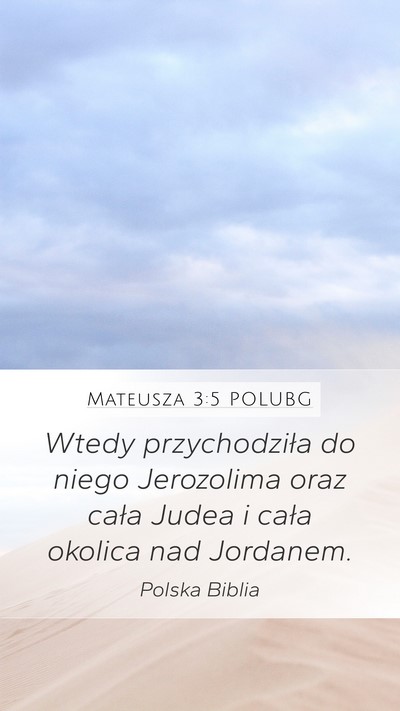 Mateusza 3:5 POLUBG Bible Verse Image