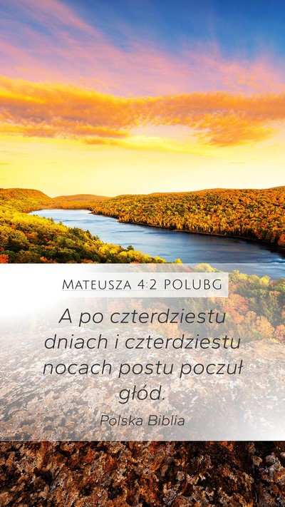 Mateusza 4:2 POLUBG Bible Verse Image