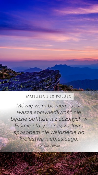Mateusza 5:20 POLUBG Bible Verse Image