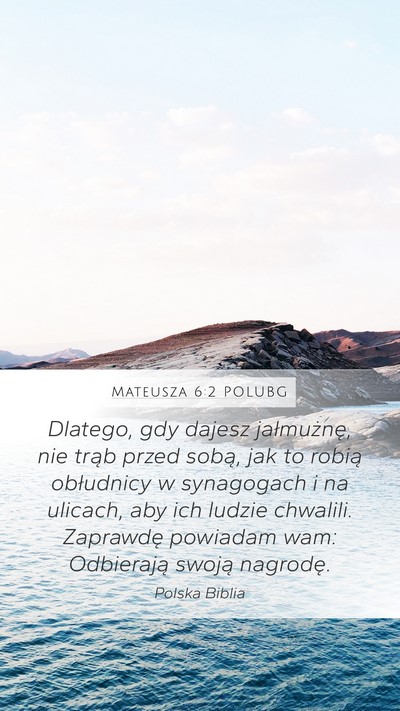 Mateusza 6:2 POLUBG Bible Verse Image