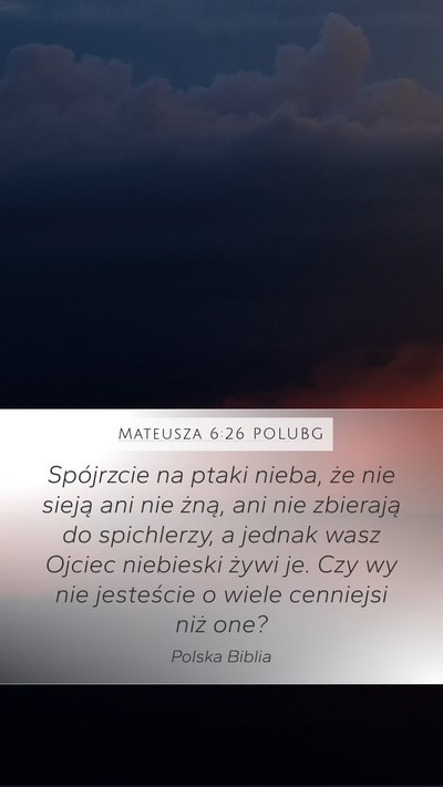 Mateusza 6:26 POLUBG Bible Verse Image
