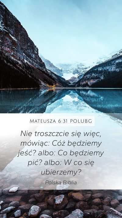Mateusza 6:31 POLUBG Bible Verse Image