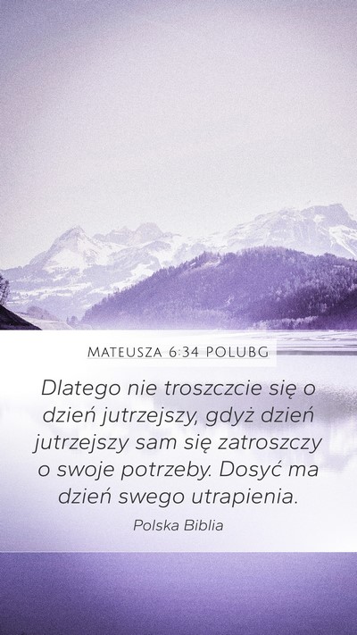 Mateusza 6:34 POLUBG Bible Verse Image