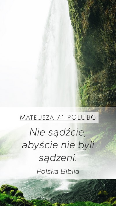 Mateusza 7:1 POLUBG Bible Verse Image