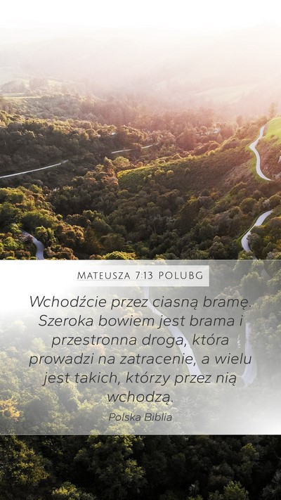 Mateusza 7:13 POLUBG Bible Verse Image