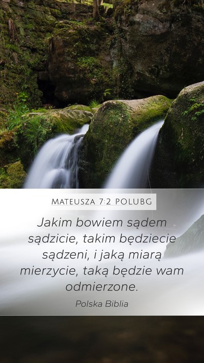 Mateusza 7:2 POLUBG Bible Verse Image