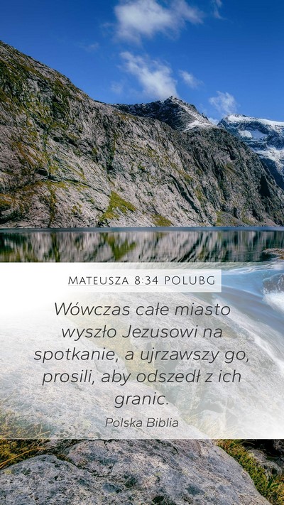 Mateusza 8:34 POLUBG Mobile Phone Wallpaper - Wówczas całe miasto wyszło Jezusowi na - Mobile Bible Verse Wallpaper