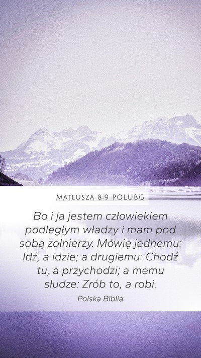 Mateusza 8:9 POLUBG Bible Verse Image