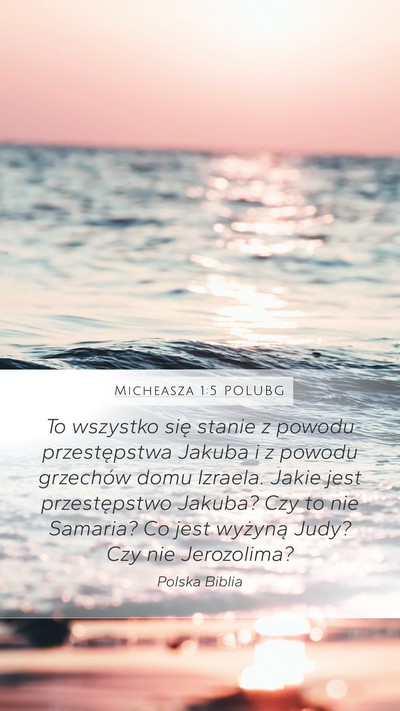 Micheasza 1:5 POLUBG Bible Verse Image