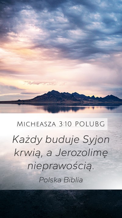 Micheasza 3:10 POLUBG Bible Verse Image