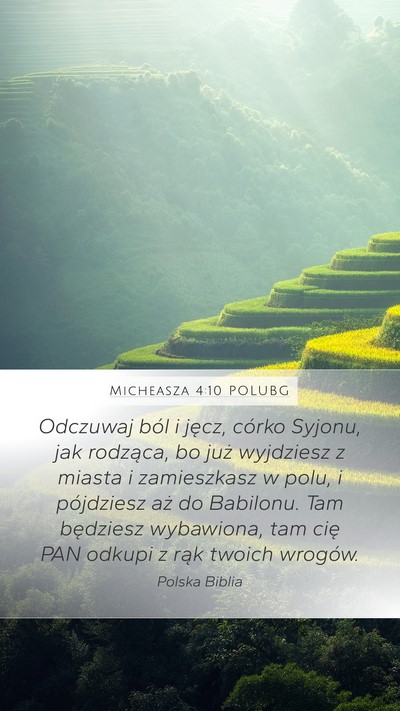 Micheasza 4:10 POLUBG Bible Verse Image