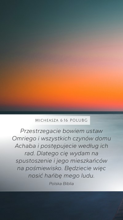 Micheasza 6:16 POLUBG Bible Verse Image