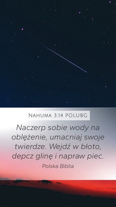 Nahuma 3:14 POLUBG Bible Verse Image