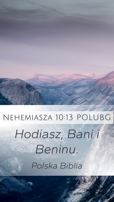 Nehemiasza 10:13 POLUBG Bible Verse Image