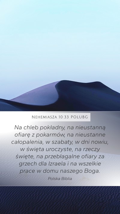 Nehemiasza 10:33 POLUBG Bible Verse Image