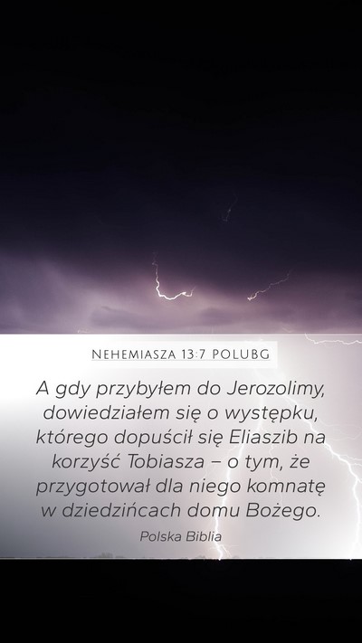 Nehemiasza 13:7 POLUBG Mobile Phone Wallpaper - A gdy przybyłem do Jerozolimy, dowiedziałem - Mobile Bible Verse Wallpaper