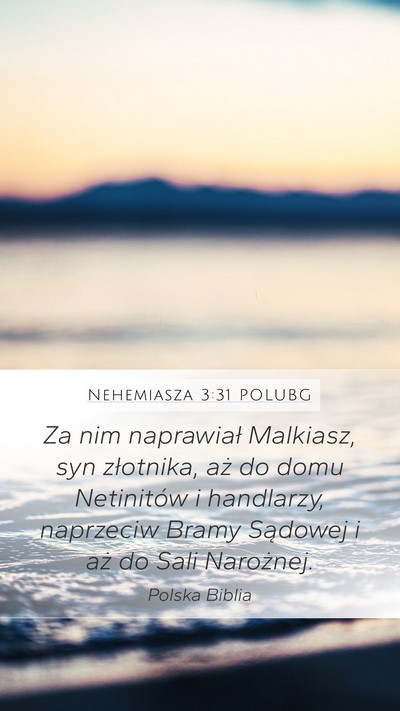 Nehemiasza 3:31 POLUBG Bible Verse Image