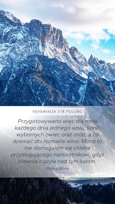 Nehemiasza 5:18 POLUBG Mobile Phone Wallpaper - Przygotowywano więc dla mnie każdego dnia - Mobile Bible Verse Wallpaper