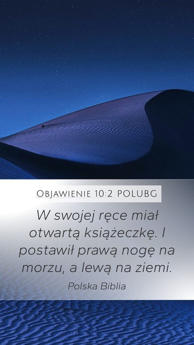 Objawienie 10:2 POLUBG Bible Verse Image