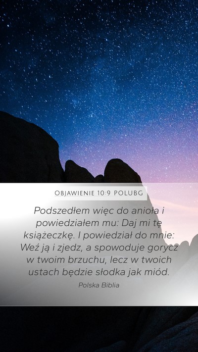 Objawienie 10:9 POLUBG Bible Verse Image