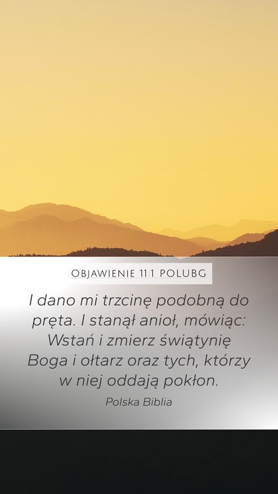 Objawienie 11:1 POLUBG Bible Verse Image