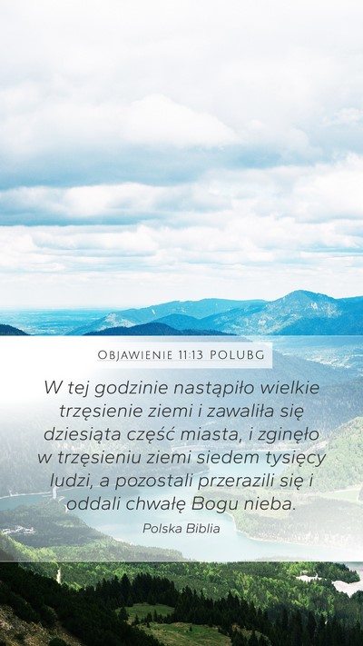 Objawienie 11:13 POLUBG Bible Verse Image