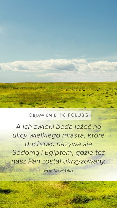 Objawienie 11:8 POLUBG Bible Verse Image
