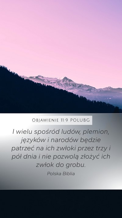 Objawienie 11:9 POLUBG Bible Verse Image