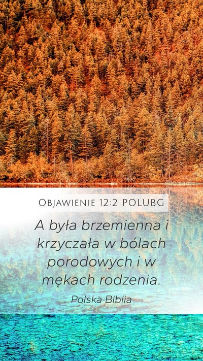 Objawienie 12:2 POLUBG Bible Verse Image