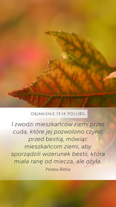 Objawienie 13:14 POLUBG Bible Verse Image
