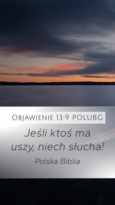 Objawienie 13:9 POLUBG Bible Verse Image