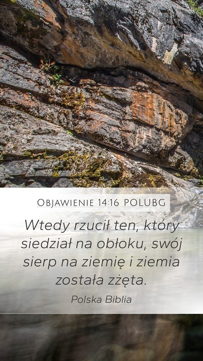 Objawienie 14:16 POLUBG Mobile Phone Wallpaper - Wtedy rzucił ten, który siedział na obłoku, - Mobile Bible Verse Wallpaper
