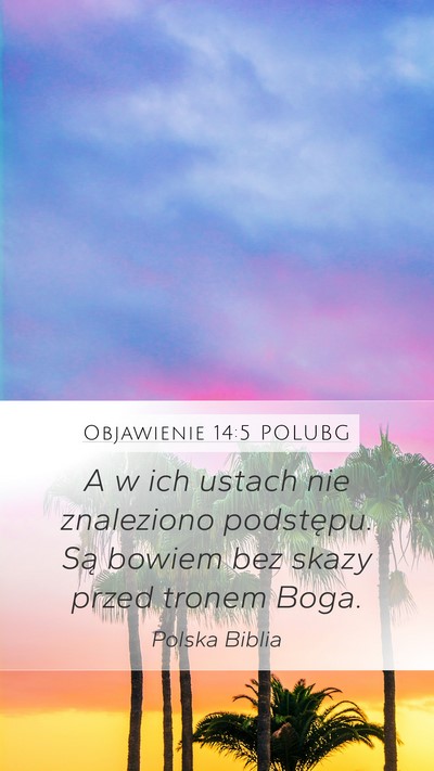 Objawienie 14:5 POLUBG Bible Verse Image