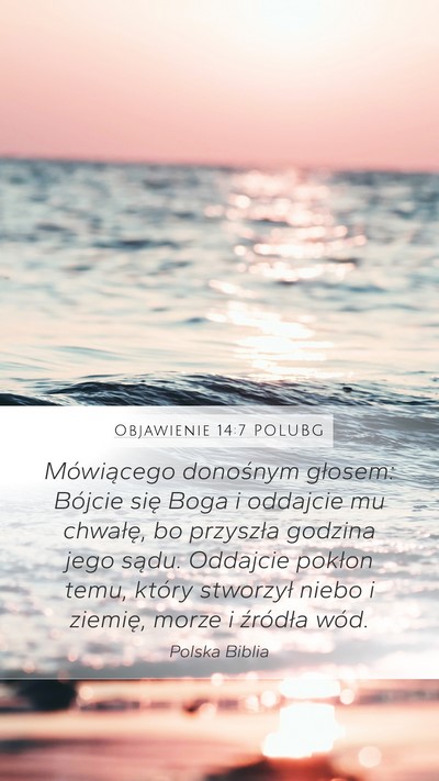 Objawienie 14:7 POLUBG Bible Verse Image