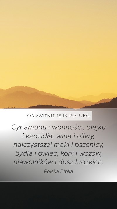 Objawienie 18:13 POLUBG Bible Verse Image