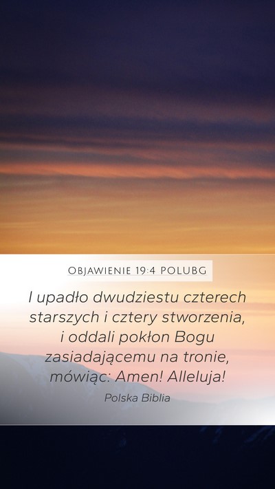 Objawienie 19:4 POLUBG Bible Verse Image