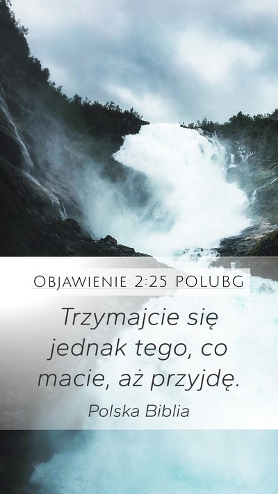 Objawienie 2:25 POLUBG Mobile Phone Wallpaper - Trzymajcie się jednak tego, co macie, aż - Mobile Bible Verse Wallpaper