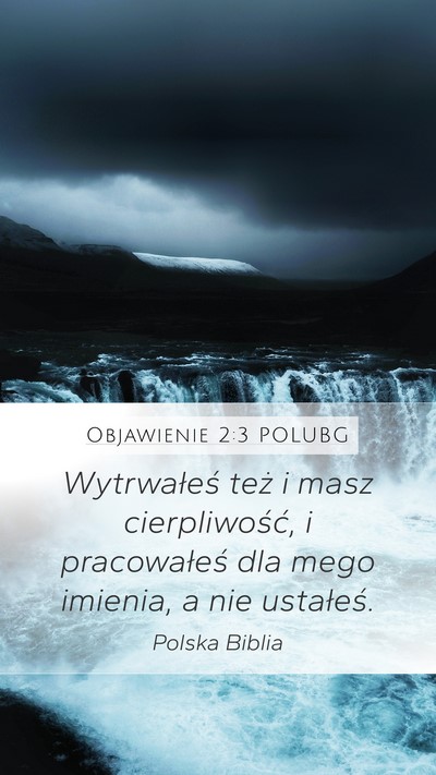 Objawienie 2:3 POLUBG Bible Verse Image