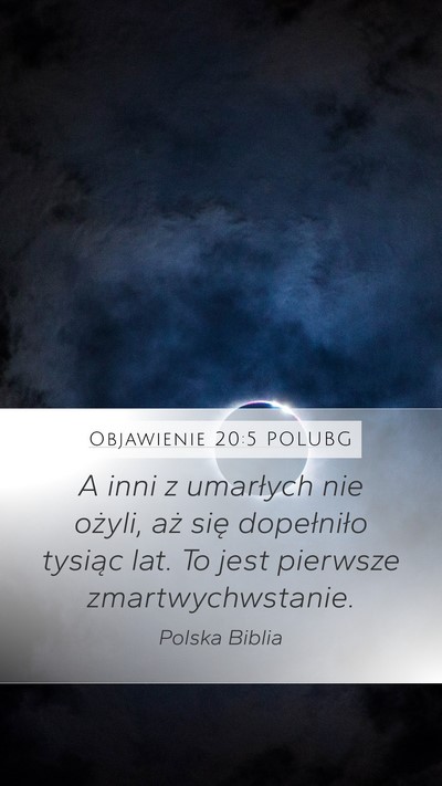 Objawienie 20:5 POLUBG Bible Verse Image
