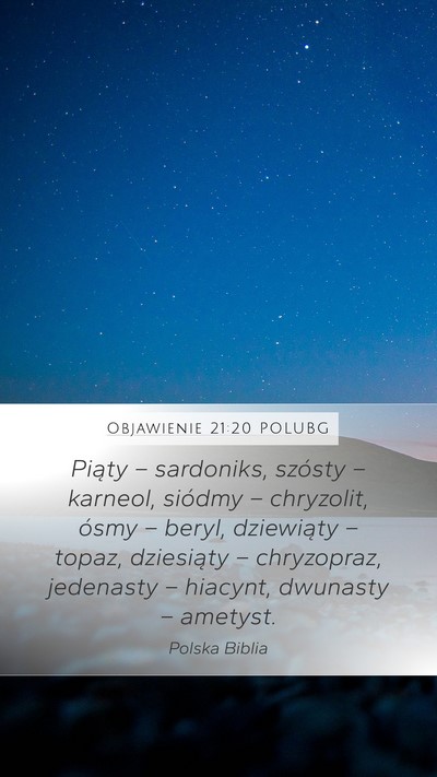 Objawienie 21:20 POLUBG Bible Verse Image