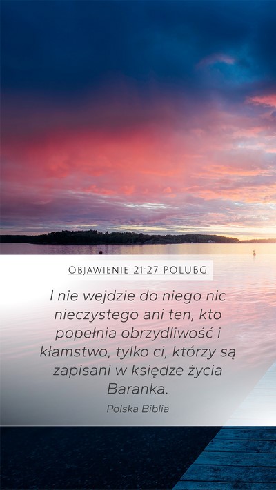 Objawienie 21:27 POLUBG Bible Verse Image