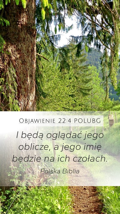 Objawienie 22:4 POLUBG Bible Verse Image