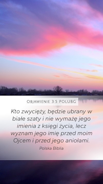 Objawienie 3:5 POLUBG Bible Verse Image