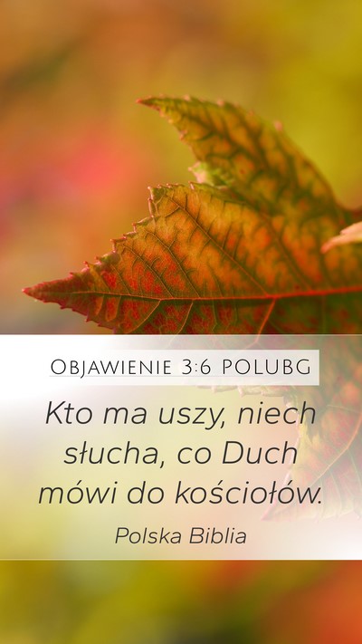 Objawienie 3:6 POLUBG Bible Verse Image