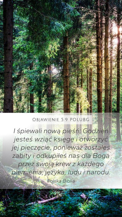 Objawienie 5:9 POLUBG Bible Verse Image