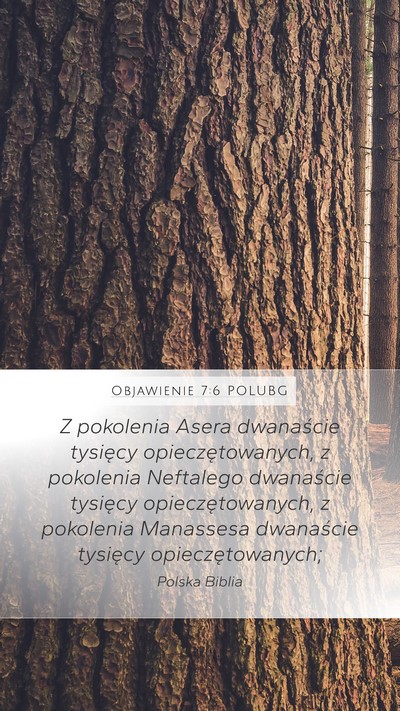 Objawienie 7:6 POLUBG Bible Verse Image